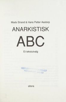 Anarkistisk ABC : et tekstutvalg