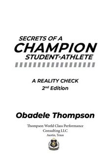 Secrets of a Champion Student-Athlete: A Reality Check (2nd ed.)