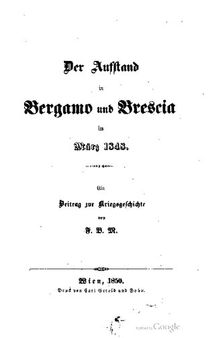 Der Aufstand in Bergamo und Brescia im März 1848