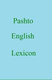 Pashto english lexicon