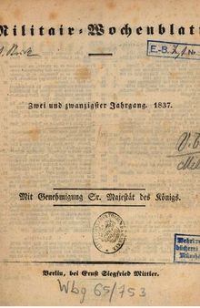 Militär-Wochenblatt