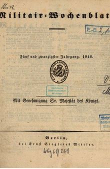 Militär-Wochenblatt