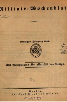 Militär-Wochenblatt