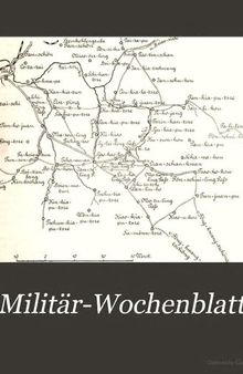 Militär-Wochenblatt. Beigebunden: Militär-Literatur-Zeitschrift, Jg. 85