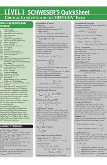 CFA 2023 Schweser - Level I Schwesers Quicksheet