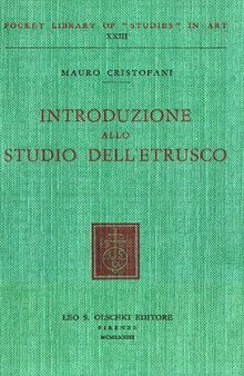 Introduzione allo studio dell'etrusco