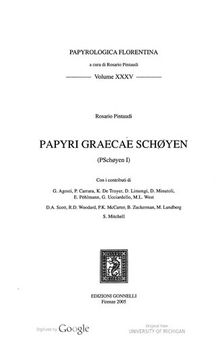 Papyri graecae Schøyen (P.Schøyen I / P.Schoyen 1)