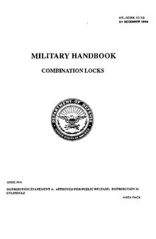 Military Handbook - Combination Locks - MIL-HDBK-1013-08