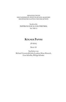 Kölner Papyri Band 13, P.Koln 13