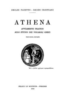 Athena. Avviamento pratico allo studio dei vocaboli greci