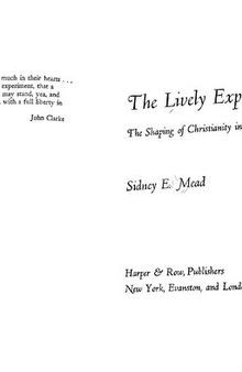 The Lively Experiment: The Shaping of Christianity in America