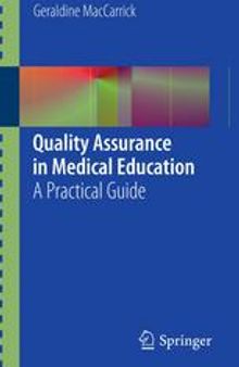 Quality Assurance in Medical Education: A Practical Guide