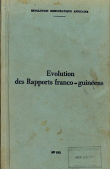 Evolution des rapports franco-guinéens