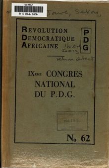 IXème Congres national du P.D.G.