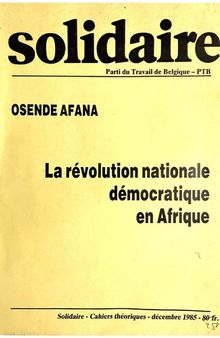 La révolution nationale démocratique en Afrique