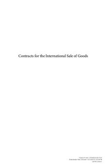 Contracts for the international sale of goods: applicability and applications of the 1980 United Nations Sales Convention /