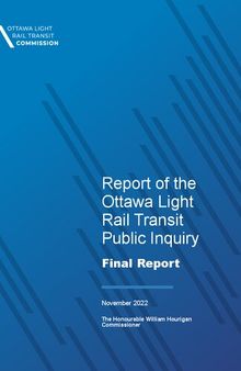 Report of the Ottawa Light Rail Transit Public Inquiry