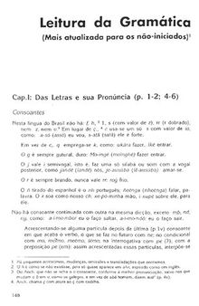 Arte de gramática da língua mais usada na costa do Brasil: leitura da gramática (mais atualizada para os não iniciantes)
