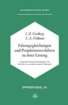 Faltungsgleichungen und Projektionsverfahren zu ihrer Lösung