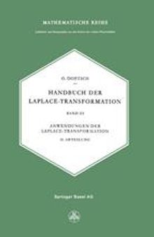 Handbuch der Laplace-Transformation: Band 3: Anwendungen der Laplace-Transformation