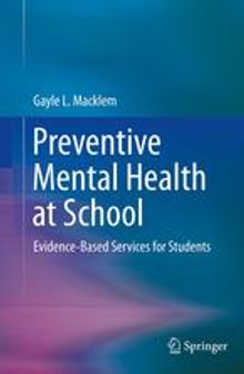 Preventive Mental Health at School: Evidence-Based Services for Students