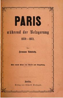 Paris während der Belagerung 1870-1871