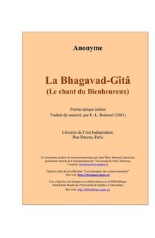 La Bhagavad-Gîtâ (Le chant du bienheureux)