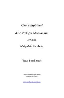 Chave Espiritual da Astrologia Muçulmana segundo Mohyiddîn ibn Arabi