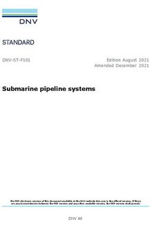 DNV-ST-F101 (2021)-Submarine pipeline systems