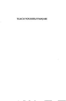 Teach yourself Panjabi : based modernmost linguistic, pedagogical and psychological methodologies