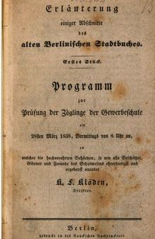 Erläuterung einiger Abschnitte des alten Berliner Stadtbuches