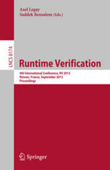 Runtime Verification: 4th International Conference, RV 2013, Rennes, France, September 24-27, 2013. Proceedings