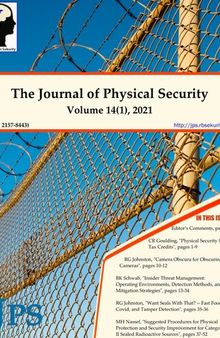 The Journal of Physical Security Volume 14 Issue 1 - JPS 14(1)
