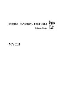 Myth Its Meaning and Functions in Ancient and Other Cultures