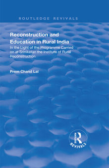 Reconstruction and Education in Rural India