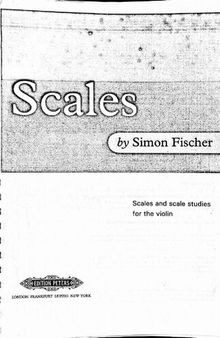 Scales: Scales and scale studies for the violin