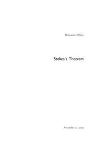 Stokes's Theorem