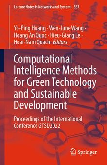 Computational Intelligence Methods for Green Technology and Sustainable Development: Proceedings of the International Conference GTSD2022
