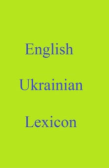 English Ukrainian Lexicon