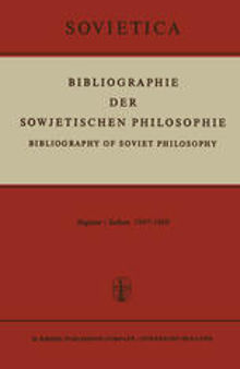 Bibliographie der Sowjetischen Philosophie: Bibliography of Soviet Philosophy V