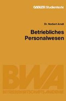 Betriebliches Personalwesen