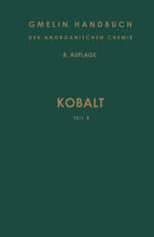 Kobalt: Teil B. Ammine des Kobalts