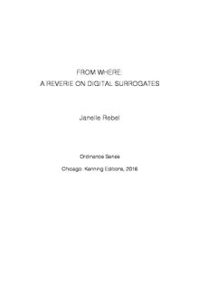 From Where: A Reverie on Digital Surrogates