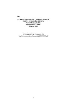 La sostenibilidad de la deuda pública en una economía abierta