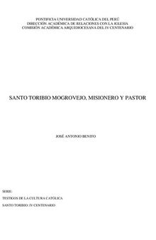 Santo Toribio Mogrovejo, misionero y pastor