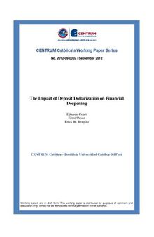 The Impact of Deposit Dollarization on Financial Deepening