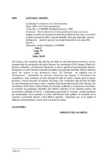 La libertad en relación con el determinismo