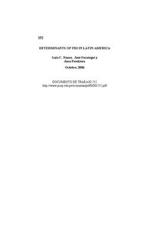 Determinants of FDI in Latin America