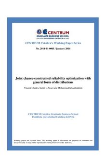 Joint chance-constrained reliability optimization with general form of distributions