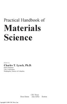 Practical handbook of materials science